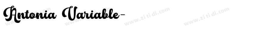 Antonia Variable字体转换